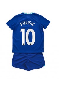 Chelsea Christian Pulisic #10 Babytruitje Thuis tenue Kind 2022-23 Korte Mouw (+ Korte broeken)